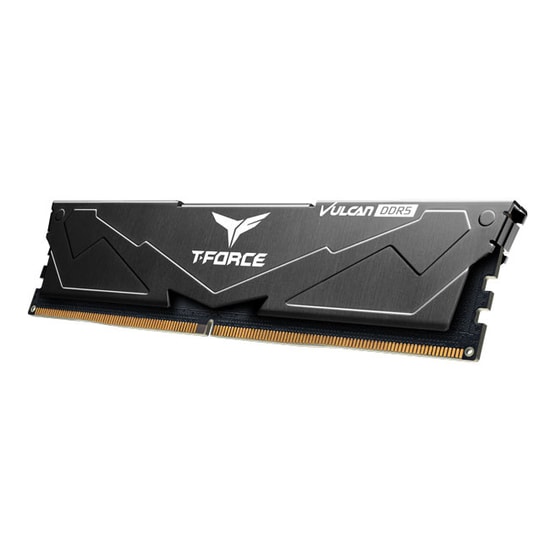 Team T-Force Vulcan Black 16GB (2x8GB) 5600MHz DDR5 CL40 Gaming Ram FLBD516G5600HC40BDC01 - Siyah, Masaüstü Bellek Kit