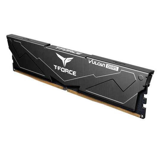 Team T-Force Vulcan Black 16GB (2x8GB) 5600MHz DDR5 CL40 Gaming Ram FLBD516G5600HC40BDC01 - Siyah, Masaüstü Bellek Kit