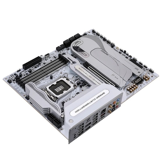 Colorful iGame Z890 FLOW WIFI 7 V20 DDR5 Anakart - LGA 1851, 192GB RAM, 4xM.2, PCIe 5.0, Wi-Fi 7, HDMI, ATX Beyaz