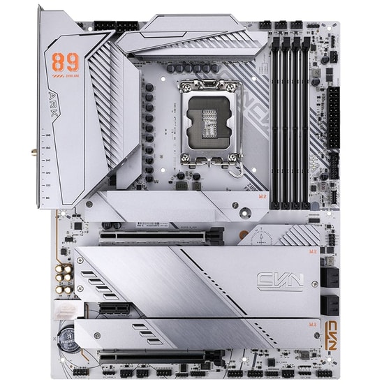 Colorful CVN Z890 ARK FROZEN WIFI 7 V20 DDR5 Anakart - LGA 1851, 8400MHz(OC), 5xM.2, PCIe 5.0, 192GB RAM, BT 5.4, ATX