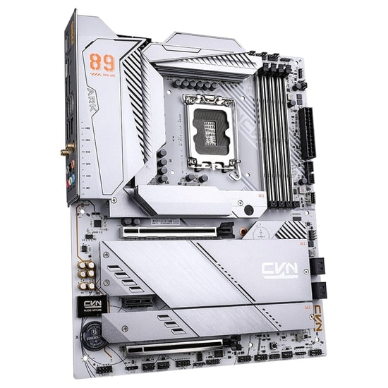 Colorful CVN Z890 ARK FROZEN WIFI 7 V20 DDR5 Anakart - LGA 1851, 8400MHz(OC), 5xM.2, PCIe 5.0, 192GB RAM, BT 5.4, ATX