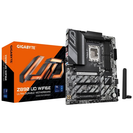 Gigabyte Z890 UD WIFI6E Anakart: Intel LGA 1851, DDR5 256GB, 3xM.2, USB4 Type-C, WiFi 6E, HDMI, 2.5G LAN, ATX