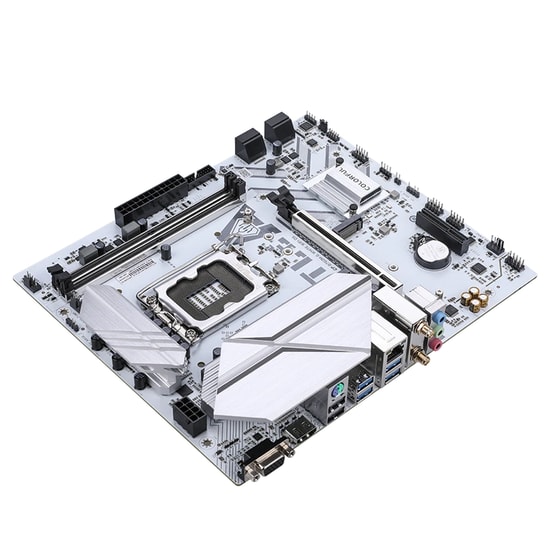 Colorful BATTLE-AX B760M-G WHITE WIFI 6 V20 DDR5 Anakart - LGA 1700, 7600MT/s(OC), 2xM.2, PCIe 4.0, WiFi 6, mATX