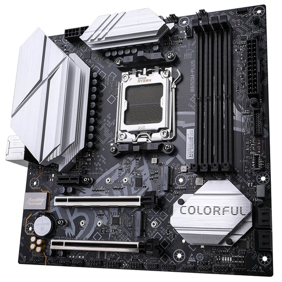 Colorful BATTLE-AX B650M-PLUS V14 DDR5 7600MHz mATX Anakart - AM5, 192GB RAM, 2xM.2, PCIe 5.0, 2.5G LAN, HDMI, Type-C