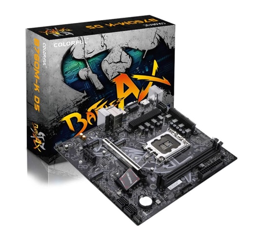 Colorful BATTLE-AX B760M-K V20 DDR5 7200MHz mATX Anakart - Intel LGA1700, B760, 96GB RAM, 2xM.2, 2.5G LAN, HDMI, DP