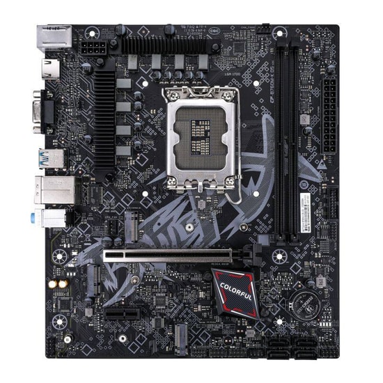 Colorful BATTLE-AX B760M-K V20 DDR5 7200MHz mATX Anakart - Intel LGA1700, B760, 96GB RAM, 2xM.2, 2.5G LAN, HDMI, DP