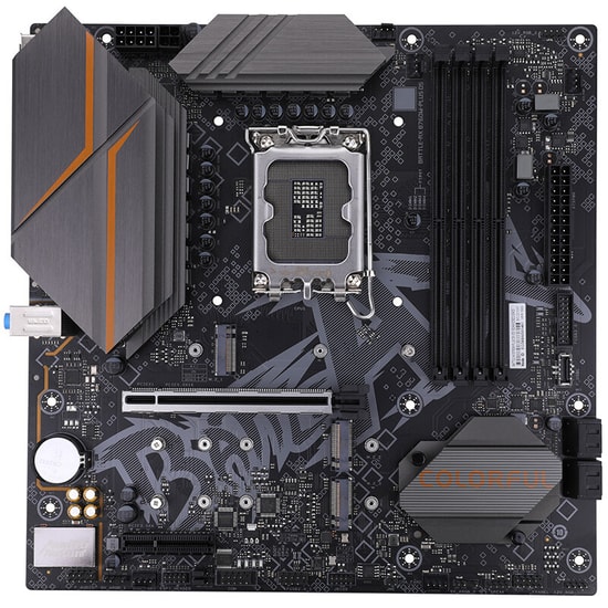 Colorful BATTLE-AX B760M-PLUS V20 DDR5 6600MHz mATX Anakart - Intel LGA1700, B760, 192GB RAM, 3xM.2, PCIe 5.0, HDMI, DP