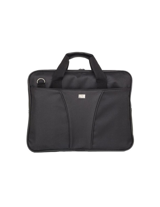 PLM YF15 15.6" Siyah Notebook Çantası (YF15-15.6-SIYAH) - Su Geçirmez 600D Kumaş, 3 Bölmeli, Metal Aksesuarlı El Çantası