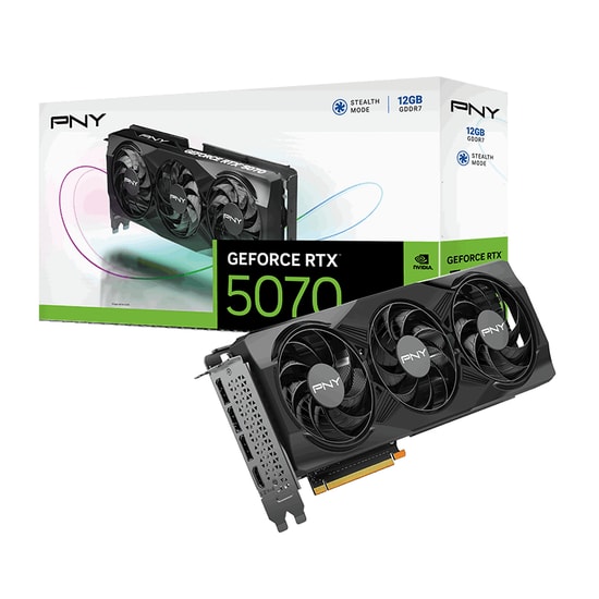 PNY GeForce RTX 5070 OC 12GB GDDR7 Ekran Kartı (VCG507012TFXPB1-O) - 192 Bit, DLSS 4, PCIe 5.0, Üçlü Fan, 250W