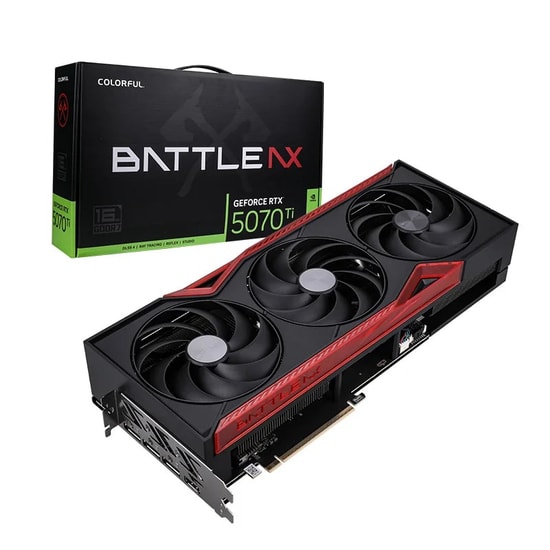 Colorful RTX 5070 Ti Battle Ax NB EX 16GB GDDR7 Ekran Kartı (NB-EX-RTX5070TI-16GB-V) - 256 Bit, DLSS 4, 300W, Üçlü Fan