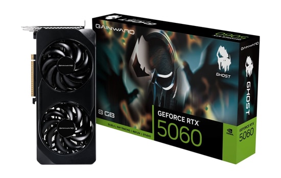Gainward RTX 5060 Ghost 8GB GDDR7 Ekran Kartı (NE75060019P1-GB2063B) - 128 Bit, Blackwell, DLSS 4, PCIe 5.0, 145W
