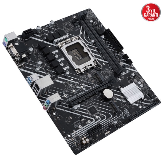 Asus Prime H610M-E D4-CSM LGA1700 DDR4 Anakart - Intel H610, 3200MHz, mATX, DP, HDMI, D-Sub, Çift M.2, PCIe 4.0 x16