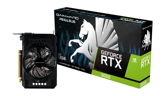 Gainward RTX 3050 Pegasus 6GB GDDR6 Ekran Kartı (NE63050018JE-1072E) - 96 Bit, Tek Fan, HDMI, DP, DVI, DLSS, DX12