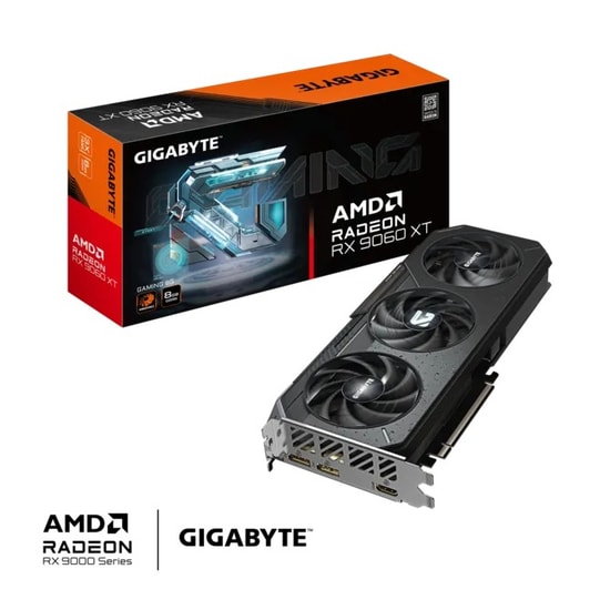 GIGABYTE Radeon RX 9060 XT Gaming 8GB GDDR6 Ekran Kartı (GV-R9060XTGAMING-8GD) - 128 Bit, RDNA 4, PCIe 5.0, 3x Fan