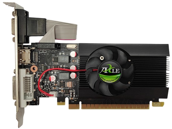 Axle GeForce GT 710 2GB DDR3 64Bit Ekran Kartı (GT710/2GD3P4CDIL) - 954MHz GPU, HDMI, VGA, DVI, Tek Fanlı Soğutucu