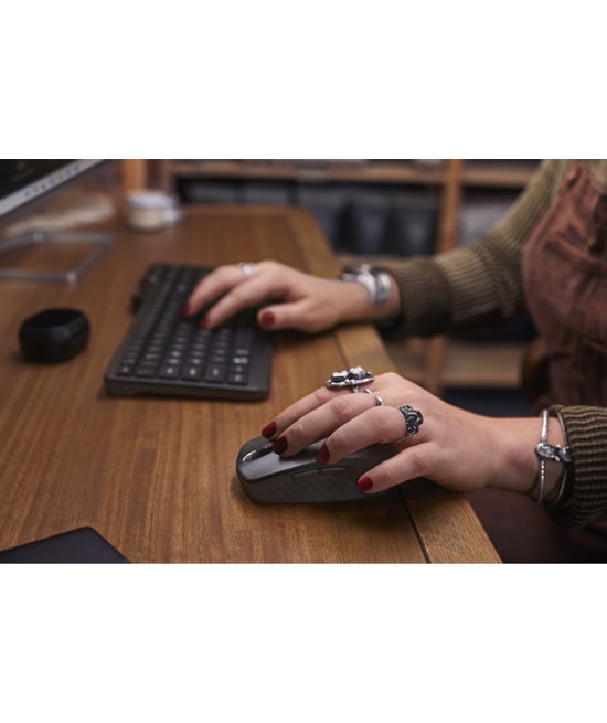 HP 460 (7N7B8AA) Siyah Bluetooth Kablosuz Klavye - Türkçe Q Klavye Dizilimi, Çoklu Cihaz Bağlantısı, AAA Pil