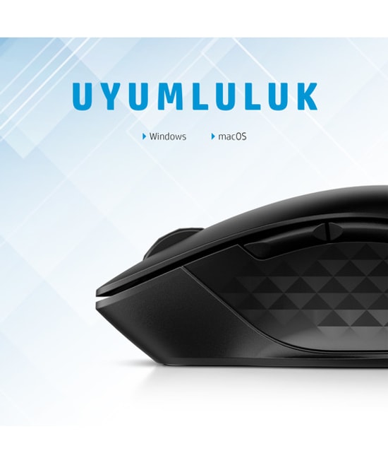HP 430 Çoklu Cihaz Siyah Kablosuz Optik Mouse (3B4Q2AA) - 4000 DPI, Bluetooth ve 2.4 GHz, 5 Tuşlu, Sessiz Tıklama
