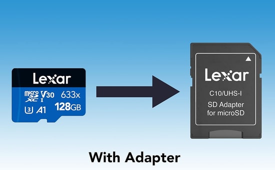 Lexar 128GB 633x MicroSDXC UHS-I Hafıza Kartı (LMS0633128G-BNAAA) - SD Adaptörlü, 100MB/s Okuma Hızı, Full HD Video