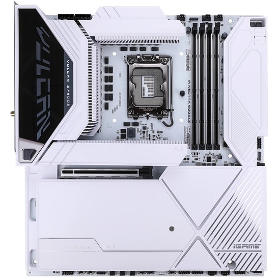 Colorful iGame Z890 VULCAN W WIFI7 V20 DDR5 Anakart - LGA 1851, 8800MHz(OC), 192GB RAM, 5xM.2, PCIe 5.0, Wi-Fi 7, E-ATX
