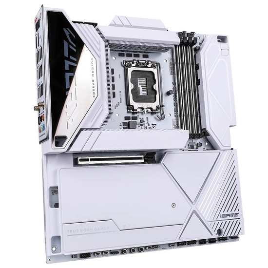 Colorful iGame Z890 VULCAN W WIFI7 V20 DDR5 Anakart - LGA 1851, 8800MHz(OC), 192GB RAM, 5xM.2, PCIe 5.0, Wi-Fi 7, E-ATX