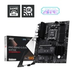 MSI PRO B840-S WIFI6E Anakart - AM5, DDR5 8000MHz(OC), 3x M.2, USB 10Gbps, 2.5G LAN, Wi-Fi 6E, Bluetooth 5.3, ATX