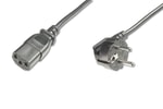 Digitus 2.5 Metre Siyah Power Kablosu (AK-440100-025-S) - Fiş-C13 Erkek, Schuko Güç Kablosu, PC ve Monitör Uyumlu