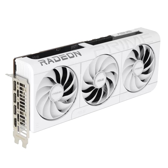 ASUS Prime Radeon RX 9070 XT OC 16GB GDDR6 Beyaz Ekran Kartı (PRIME-RX9070XT-O16G-W) - 256 Bit, RDNA 4.0, HDMI, 3xDP
