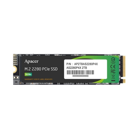 Apacer AS2280P4X 256GB NVMe M.2 SSD (AP256GAS2280P4X-1) - 2100/1000MB/s Okuma Yazma, PCIe Gen3x4, Dahili SSD Disk