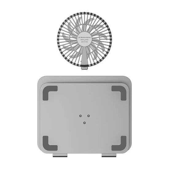Unitek OT1098AGY01 360 Fanlı Notebook Standı - 8-17.3" Uyumlu Dizüstü Soğutucu, 360 Derece Dönebilen Mekanizma, Uzay Gri
