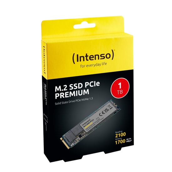 Intenso Premium 1TB NVMe M.2 SSD (3835460) - 2100/1700MB/s, PCIe Gen3 x4, 3D NAND, 600 TBW Dahili SSD Disk