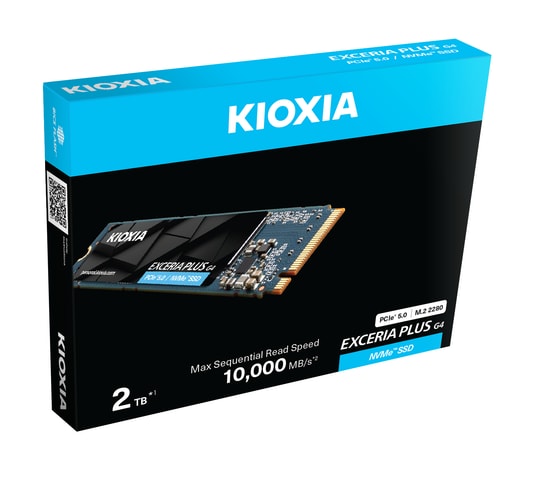 Kioxia Exceria Plus G4 2TB NVMe M.2 SSD (LVD10Z002TG8) - PCIe Gen5, 10000MB/s Okuma, 8200MB/s Yazma, BiCS FLASH TLC
