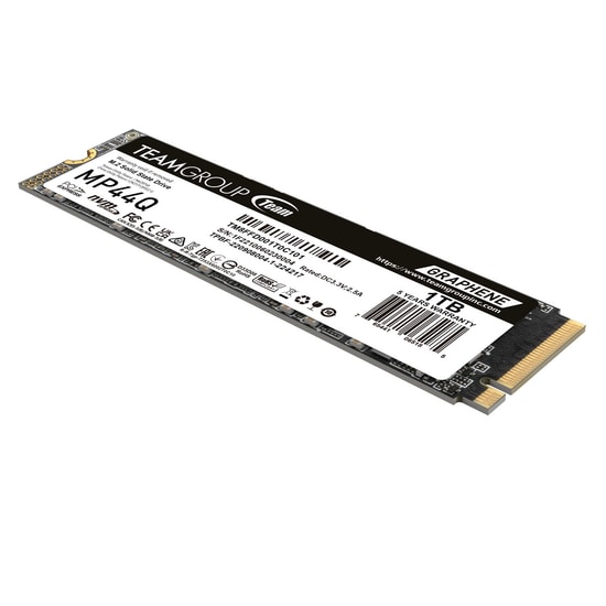 Team MP44Q 1TB NVMe M.2 2280 SSD (TM8FFD001T0C101) - 7400/6200MB/s, PCIe Gen4x4, 3D QLC NAND, Grafen Isı Dağıtıcı