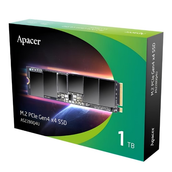 Apacer AS2280Q4U 1TB NVMe M.2 SSD (AP1TBAS2280Q4U-1) - 7300/6000MB/s, PCIe Gen4x4, Alüminyum Soğutucu, 3D NAND Flash