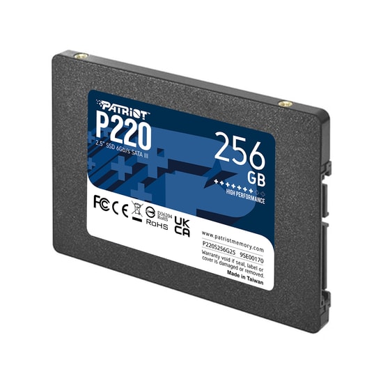 Patriot P220 256GB 2.5" SATA 3 SSD (P220S256G25) - 550MB/s Okuma, 490MB/s Yazma, Sata III, 3D NAND, 120 TBW Disk