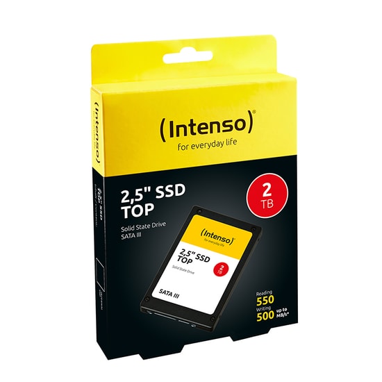 Intenso Top 2TB 2.5 SATA 3 SSD (3812470) - 550MB/s Okuma, 500MB/s Yazma Hızı, Yüksek Performanslı Dahili Disk Drive