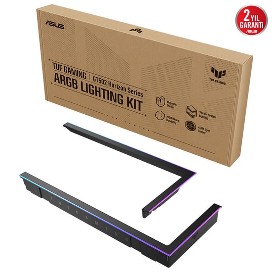 ASUS TUF Gaming TLK-01 ARGB Siyah Aydınlatma Kiti - GT502 Horizon PC Kasası ile Uyumlu, Kolay Kurulum (90DA00H0-B09000)