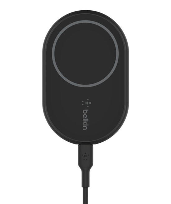 Belkin WIC004BTBK Araç Kablosuz Şarj ve Tutucu (Adaptör Dahil) - 10W Manyetik Hızlı Şarj, Magsafe Uyumlu, Siyah