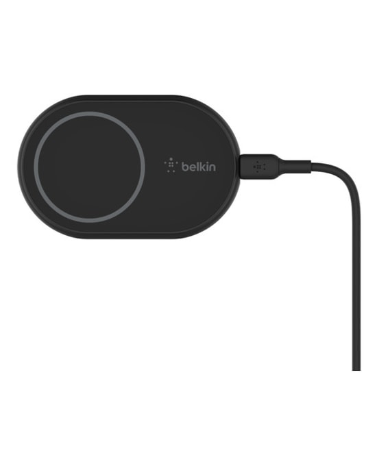Belkin WIC004BTBK Araç Kablosuz Şarj ve Tutucu (Adaptör Dahil) - 10W Manyetik Hızlı Şarj, Magsafe Uyumlu, Siyah