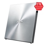 ASUS ZenDrive U5S SDRW-08U5S-U-SILVER Gümüş Harici DVD Yazıcı - 8X Yazma Hızı, M-DISC Desteği, Ultra İnce Tasarım