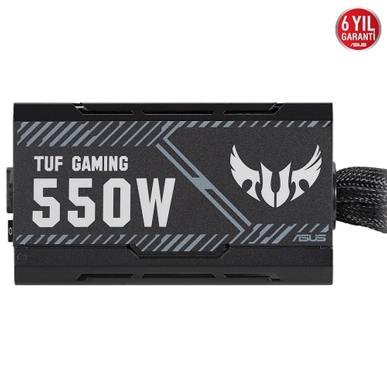 ASUS TUF Gaming 550B 550W 80+ Bronze Güç Kaynağı - 135mm Fan, Aktif PFC, 80 Plus Verimlilik, 6 Yıl Garanti, Non-Modüler