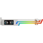 Gamepower Heatsync ARGB LCD Beyaz Ekran Kartı Tutucu (HEATSYNC-ARGB-LCD-WHITE) - Metal Gövde, Isı Göstergeli, 5V 3-Pin