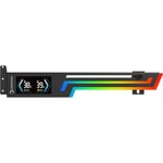 Gamepower Heatsync ARGB LCD Siyah Ekran Kartı Tutucu (HEATSYNC-ARGB-LCD-BLACK) - Metal Gövde, Isı Göstergeli, 5V 3-Pin