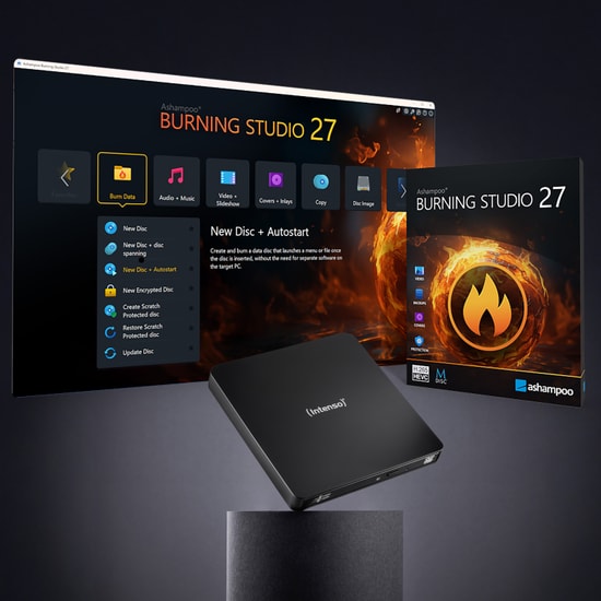 Intenso EOD 400D Harici CD/DVD Yazıcı (5401400) - USB 3.0 Bağlantı, 24X DVD Yazma Hızı, Slim Taşınabilir Optik Sürücü