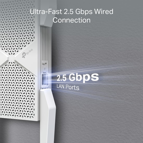 TP-Link RE655BE BE9300 Üç Bant WiFi 7 Menzil Genişletici - Tri-Band 9.3 Gbps , 2.5 Gbps Port, 4K-QAM, MLO, EasyMesh