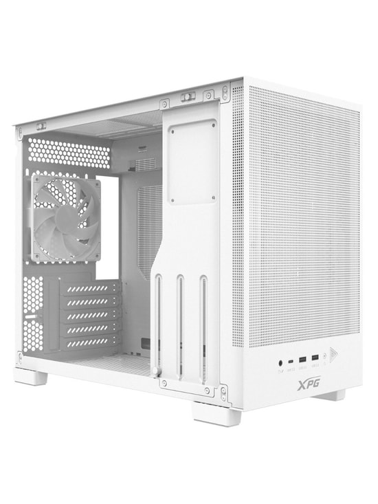 XPG Valor Mesh Nano VALORMESHNANOMAA-WHCWW Beyaz Micro-ATX Oyuncu Kasası - 1x ARGB Fan, USB 3.2, Mid-Tower, Mesh