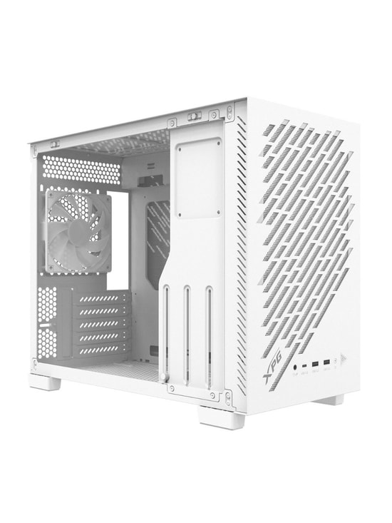 XPG Valor Air Nano VALORAIRNANOMAA-WHCWW Beyaz Micro-ATX Oyuncu Kasası - 1x ARGB Fan, USB 3.2, Toz Filtresi, Mesh