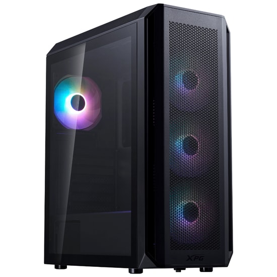 XPG Valor Air Plus VALORAIRPLUSMTA-BKCWW Siyah ATX Mid-Tower Oyuncu Kasası - 4x ARGB Fan, USB 3.2, Temperli Cam Panel