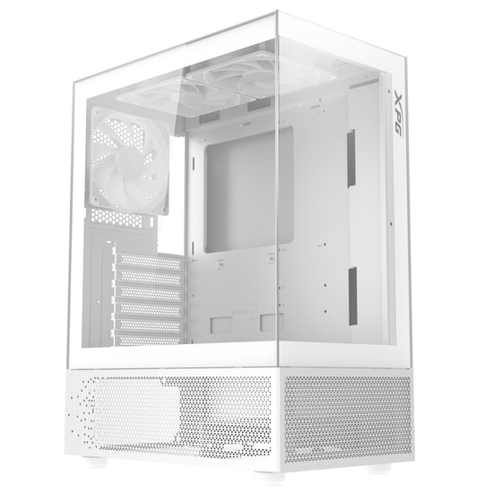 XPG Invader X Mini INVADERXMINIMT-WHCWW Beyaz ATX Mid-Tower Kasa - 5x ARGB Fan, USB 3.2, Temperli Cam, Oyuncu Kasası