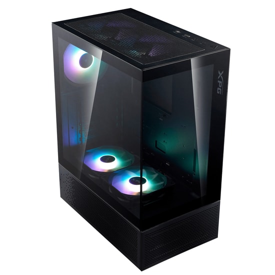 XPG InvaderX Mini INVADERXMINIMT-BKCWW Siyah ATX Mid-Tower Kasa - 5x ARGB Fan, USB 3.2, Temperli Cam, Oyuncu Kasası