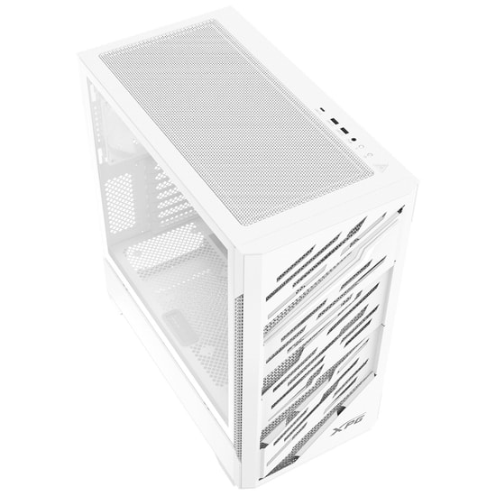 XPG Starker Air BTF STARKERAIRBTFMTA-WHCWW Beyaz E-ATX Mid-Tower Kasa - 4x ARGB Fan, USB 3.2, Temperli Cam, Oyuncu Kasas